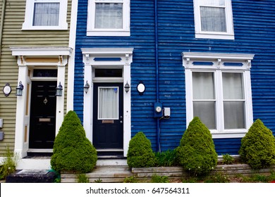 Colourful Row Of Houses In St. John's, Newfoundland, Canada