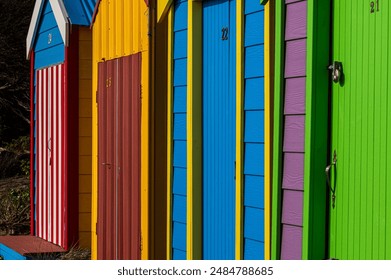 Colourful Row Of Striped Huts - Powered by Shutterstock