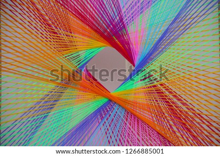 Colourful silk thread