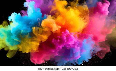 Colourful smoke background, art, magic explosion - Powered by Shutterstock