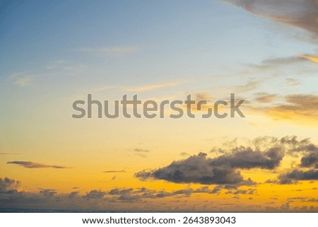 Colourful sunset sky with cloud dramatic sky nature background