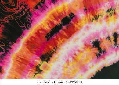 Colourful surface dyeing of fabric.use for background