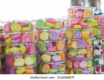 Colourful Thai Candy On Display In A Store.      