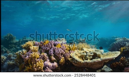 a colourful underwater view of aquatic ecosystems, 2024, october