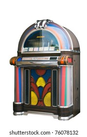 Colourful Vintage Wooden Jukebox