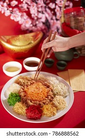 Colourful Yee Sang - A dish usually presented during Chinese New Year