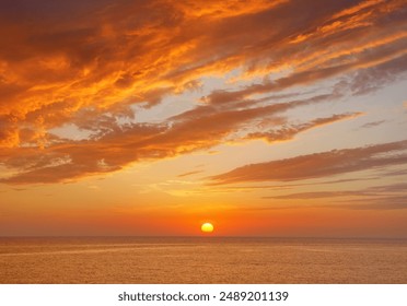 Colours of sea sunset. Seascape nature composition. Natural background. - Powered by Shutterstock