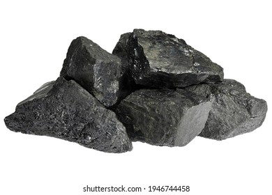 Coltan From Analalava District, Madagascar Isolated On White Background