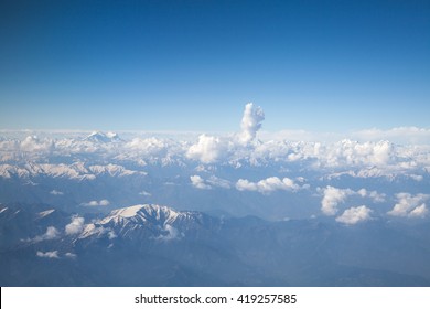 The colud in the sky is bright.