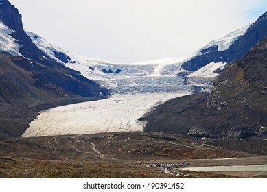 The Columbia Ice Fields Athabasca Glacier In Jasper National Park