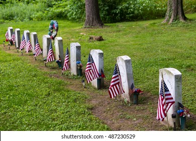 Columbia, Pa - June 11, 2016: Zion Hill Cemetery Is The Final Resting Place Of Black Union Soldiers, Including Seven Who Fought With The Famous 54th Mass Company D Regiment.