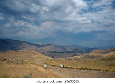 Columbia Plateau Surrounded By Low Mountains In Eastern Washington