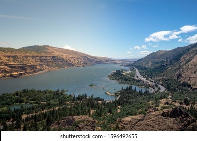 Columbia River Gorge During The Spring