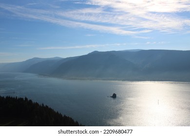 Columbia River Gorge From A Nearby Mountain