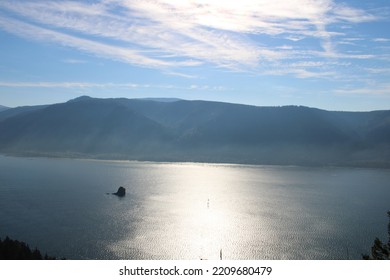 Columbia River Gorge From A Nearby Mountain