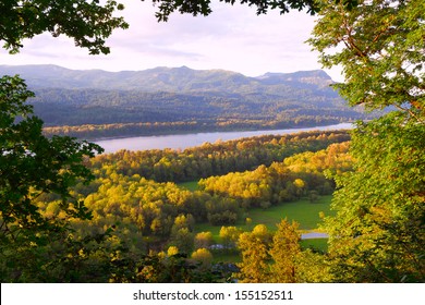 Columbia River Gorge In Northwestern Oregon