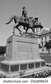 COLUMBIA SC USA 06 27 2016: Wade Hampton III Equestrian Statue Was A Confederate Cavalry Leader During The American Civil War And Afterward A Democratic Party Politician From South Carolina.