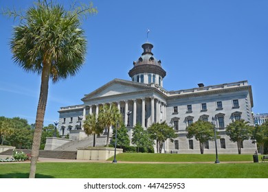 COLUMBIA SOUTH CAROLINA JUNE 24 2016: South Carolina State House Is The Building Housing The Government, General Assembly  Governor And Lieutenant Governor Of South Carolina. 