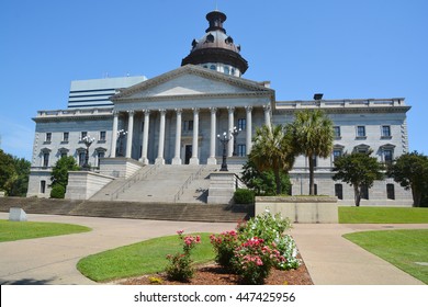 COLUMBIA SOUTH CAROLINA JUNE 24 2016: South Carolina State House Is The Building Housing The Government, General Assembly  Governor And Lieutenant Governor Of South Carolina. 