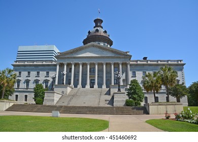 COLUMBIA SOUTH CAROLINA JUNE 24 2016: South Carolina State House Is The Building Housing The Government, General Assembly Governor And Lieutenant Governor Of South Carolina.