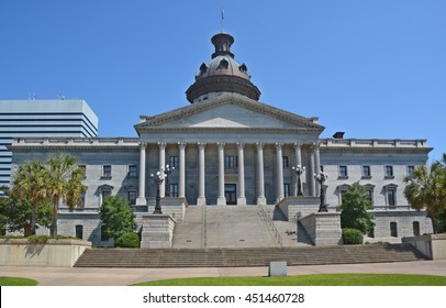 COLUMBIA SOUTH CAROLINA JUNE 24 2016: South Carolina State House Is The Building Housing The Government, General Assembly Governor And Lieutenant Governor Of South Carolina.