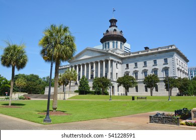 COLUMBIA SOUTH CAROLINA JUNE 24 2016: South Carolina State House Is The Building Housing The Government, General Assembly Governor And Lieutenant Governor Of South Carolina.