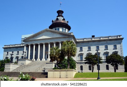 COLUMBIA SOUTH CAROLINA JUNE 24 2016: South Carolina State House Is The Building Housing The Government, General Assembly Governor And Lieutenant Governor Of South Carolina.