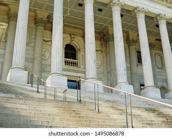 Columbia, South Carolina / USA - Aug 7, 2019: South Carolina State House. Greek Revival Style Building Located In The Capital Columbia SC, Office Of The Governor And South Carolina, 