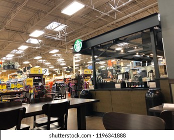 Columbia, TN/ USA- September 27th, 2018: A Starbucks Location Inside Of The Kroger Store On James Campbell Boulevard, Columbia, TN. 