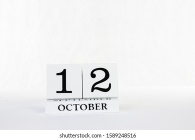 Columbus Day October 12 2020 Calendar Icon On White Background