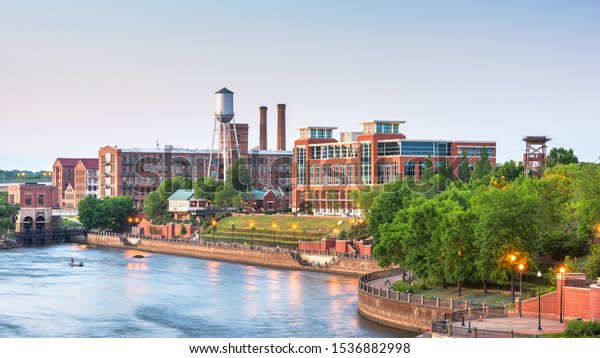 Columbus Georgia Usa Downtown Skyline On Stock Photo (Edit Now) 1536882998