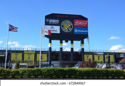 COLUMBUS, OH - JUNE 25: MAPFRE Stadium In Columbus, Ohio Is Shown On June 25, 2017. It Is The Home Stadium Of The Columbus Crew SC of Major League Soccer.