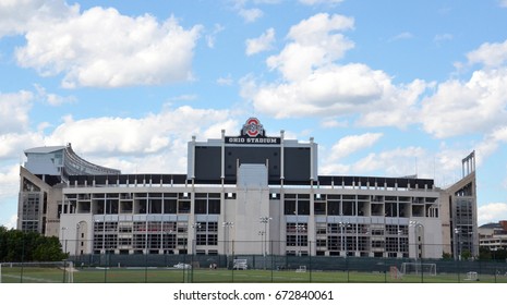 COLUMBUS, OH - JUNE 25: Ohio Stadium in Columbus, Ohio is shown on June 25, 2017. It is the home of the Ohio State University Buckeyes. 
