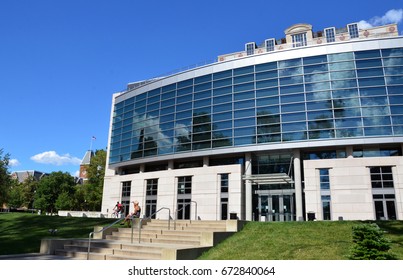 COLUMBUS, OH - JUNE 25: The William Oxley Thompson Memorial Library in Columbus, Ohio is shown on June 25, 2017. It was renovated in 2009. 