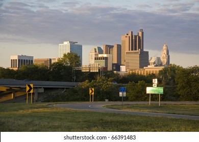 Columbus, Ohio Approaching From The Northeast In The Morning