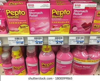 Columbus, Ohio August 18, 2020
Pepto Bismol Heartburn Indigestion And Upset Stomach Medication.