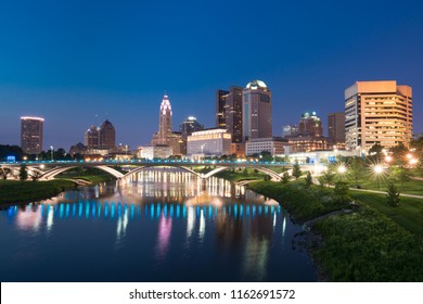 Columbus Ohio Usa Skyline On River Stock Photo (Edit Now) 1481740280