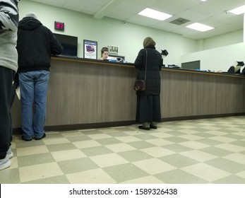 Columbus, Ohio December 14, 2019:
BMV Automotive License Office.