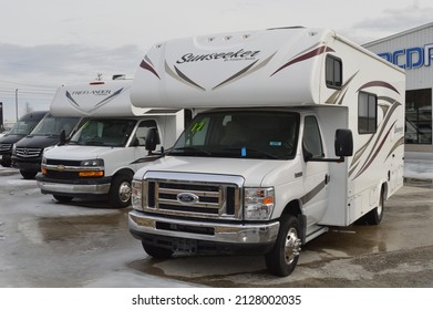 Columbus Ohio February 13, 2022
RV Sales Parking Lot.