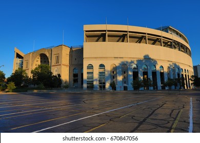 COLUMBUS, OHIO - JULY 2, 2017:  Ohio Stadium In Columbus Is Home To The Ohio State Buckeyes Football Team.