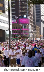 COLUMBUS, OHIO - MAY 15: A Record Crowd Of People Gather To Participate In The Susan G. Komen Race For The Cure On May 15, 2010 In Columbus, Ohio.