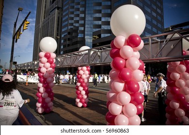 COLUMBUS, OHIO - MAY 15: A Record Crowd Of People Gather To Participate In The Susan G. Komen Race For The Cure On May 15, 2010 In Columbus, Ohio.