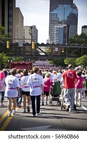 COLUMBUS, OHIO - MAY 15: A Record Crowd Of People Gather To Participate In The Susan G. Komen Race For The Cure On May 15, 2010 In Columbus, Ohio.