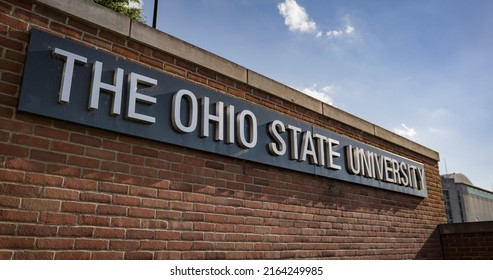 Columbus, Ohio - May 29, 2022: The Ohio State University College Campus Entrance Sign