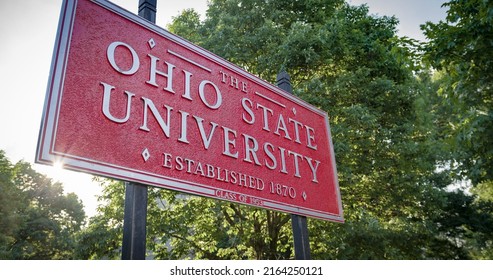 Columbus, Ohio - May 29, 2022: The Ohio State University Sign On College Campus