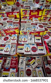 Columbus, Ohio / United States Of America - August 7, 2010: Candy Cigarettes Being Sold At A Fair