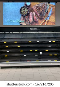 Columbus, Ohio | United States - March 13, 2020: Empty Grocery Store During Coronavirus Scare