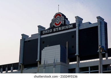 Columbus, Ohio, USA July 18, 2021: Ohio State University Sign On Ohio Stadium.