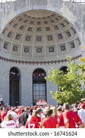 Columbus, Ohio-August 28, 2008:  Fans Enter Ohio Stadium For The Buckeye Football Game Against Youngstown State