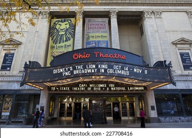 COLUMBUS, OHIO-OCTOBER 25, 2014:  The Historic Ohio Theatre Is A National Landmark Offering A Variety Of Broadway Productions.